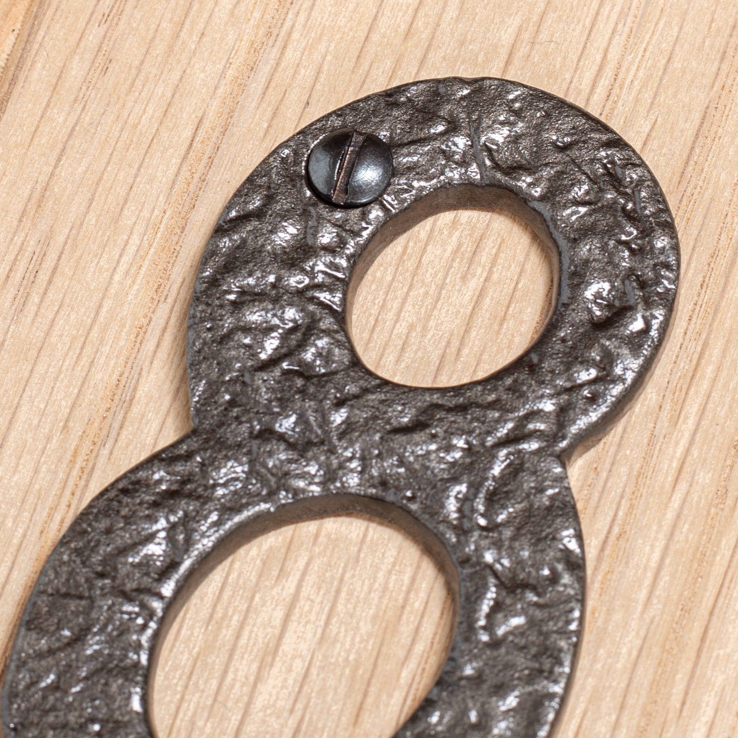 80mm Black Rustic Iron House Number 8