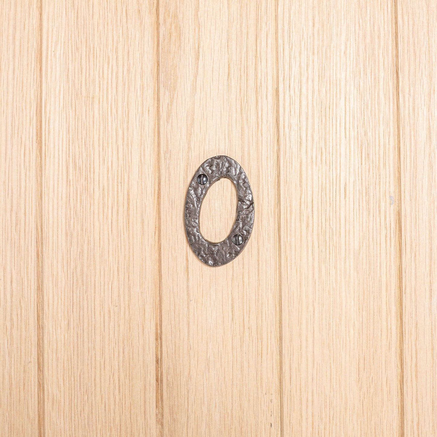 80mm Grey Rustic Iron House Number 0
