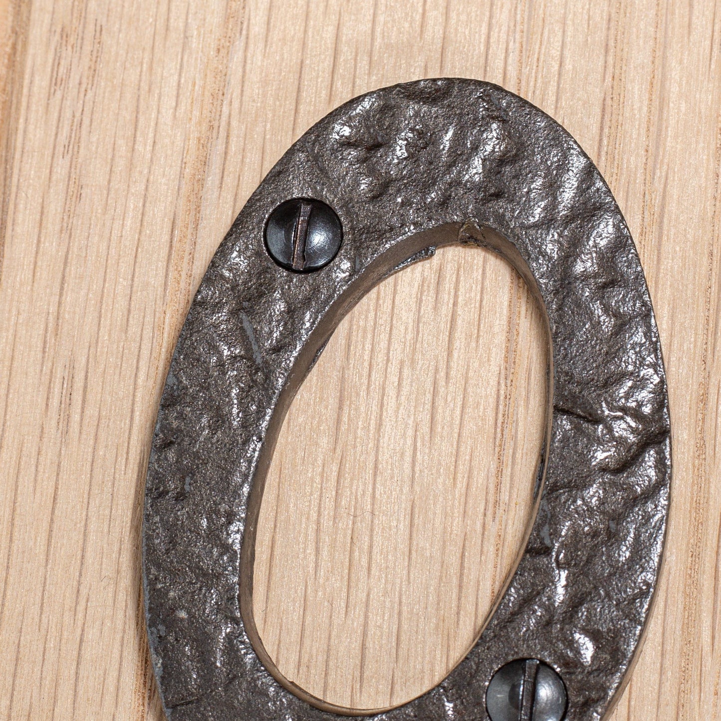 80mm Black Rustic Iron House Number 0
