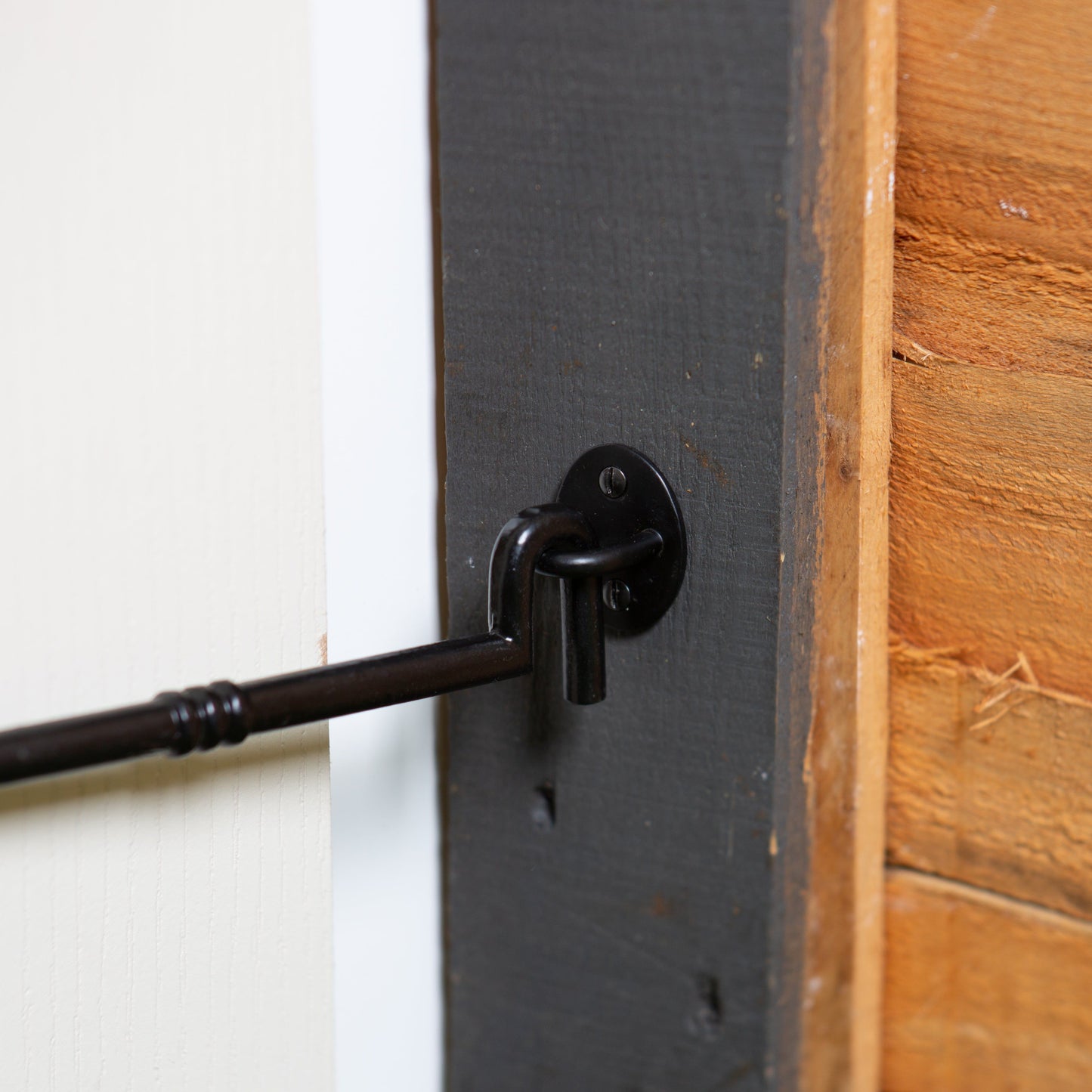 225mm Black Ornate Cabin Hook and Eye