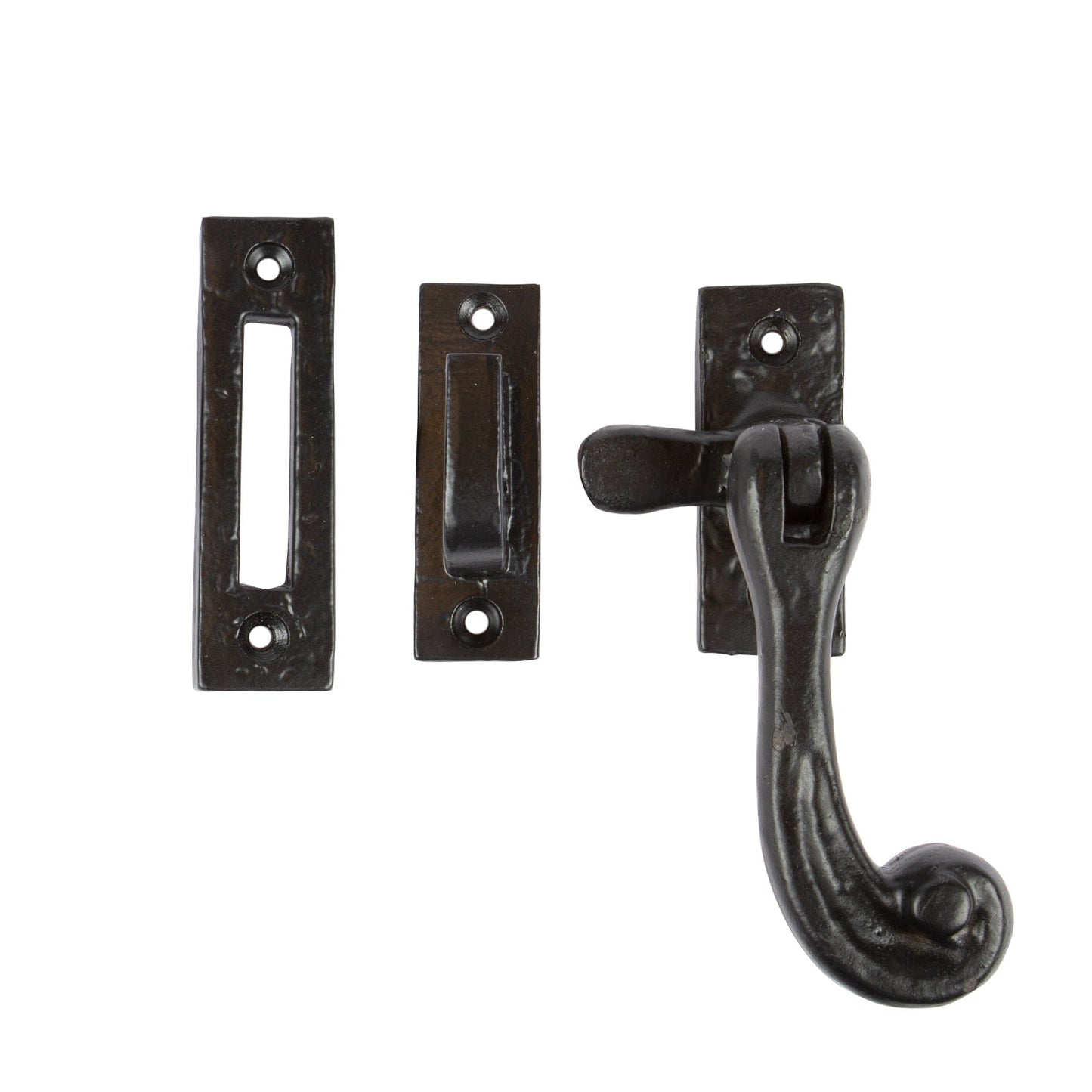 45mm x 100mm Black Rustic Right Handed Window Fastener
