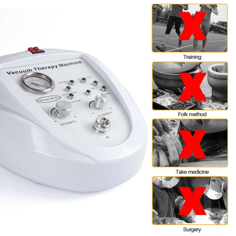 Breast Pump Vacuum Therapy Machine Massager Buttocks Lifting Machine BBL Scraping Cup Female Massage Colombian Buttocks Lifting