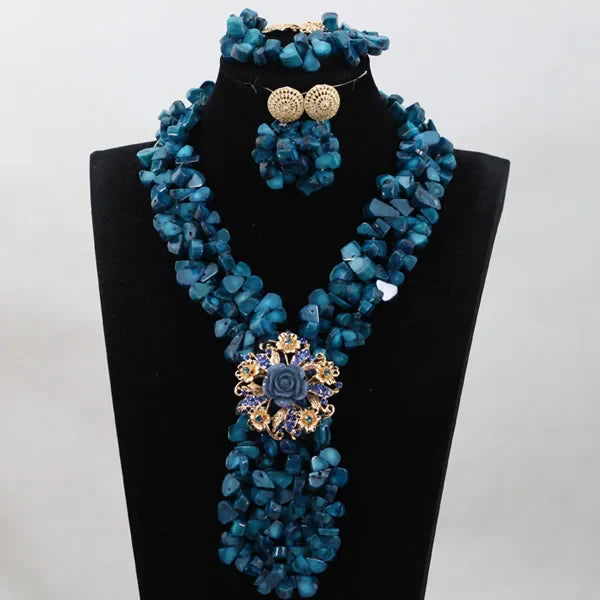 Fabulous African Beads Jewellery Latest Coral Necklace Set