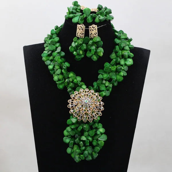 Fabulous African Beads Jewellery Latest Coral Necklace Set
