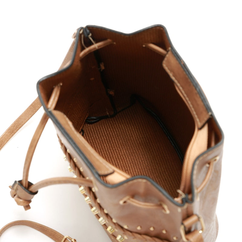 Handbags Large Capacity String Bucket Shoulder Bags for Women