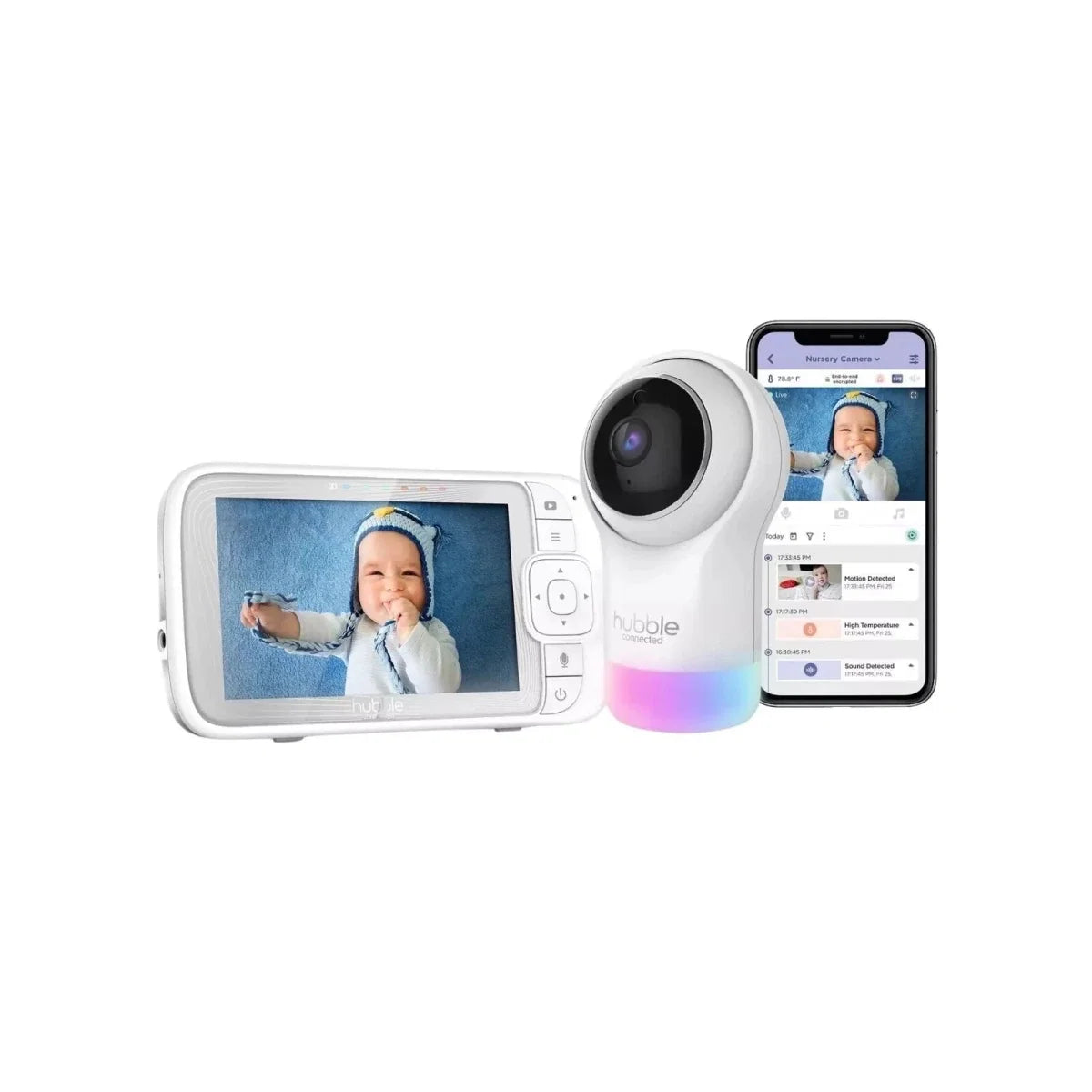 Hubble Nursery Pal Glow+ 5" Video Baby Camera & Monitor