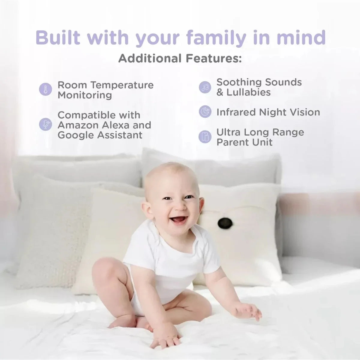 Hubble Nursery Pal Glow+ 5" Video Baby Camera & Monitor