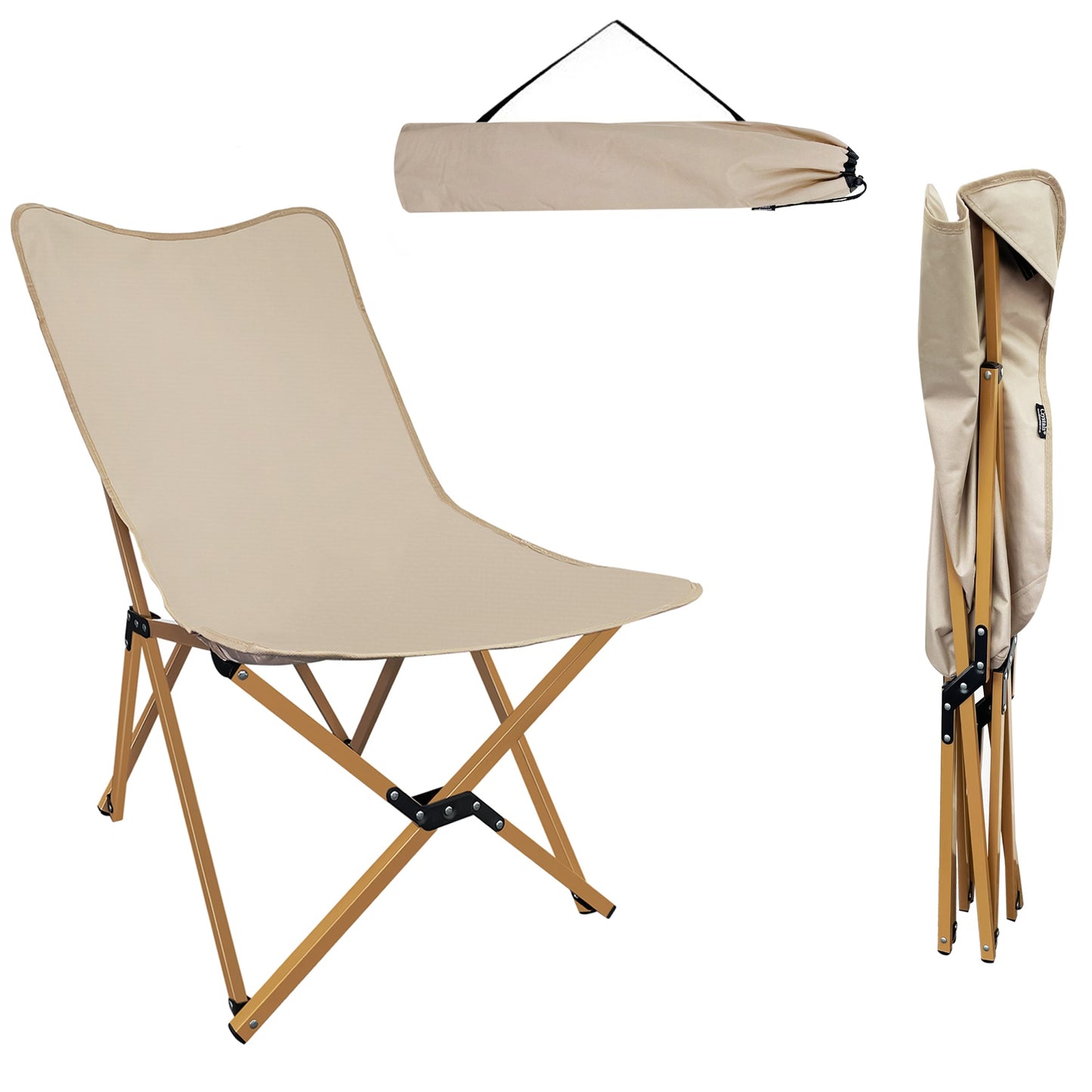 Folding Metal Butterfly Chair Portable