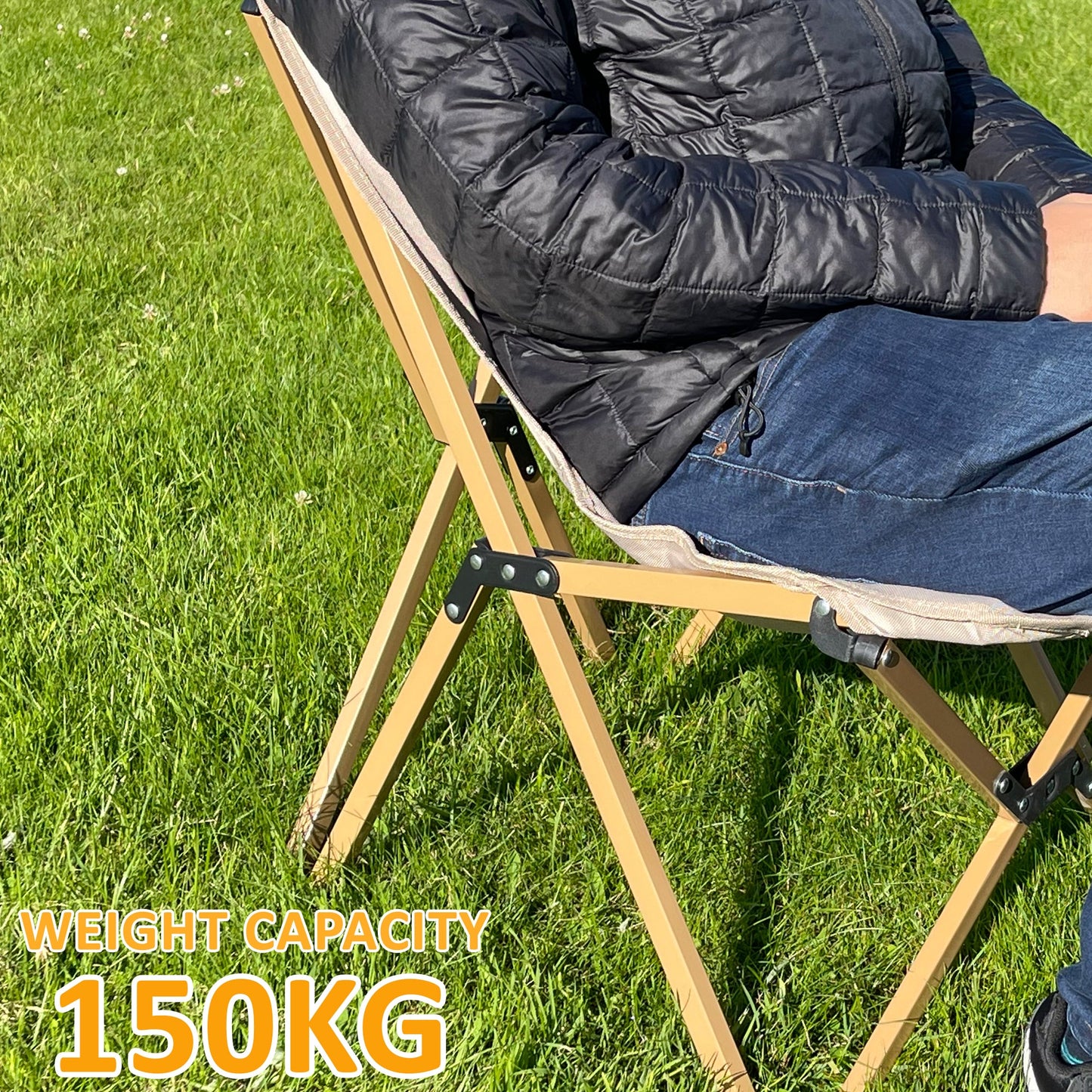 Folding Metal Butterfly Chair Portable