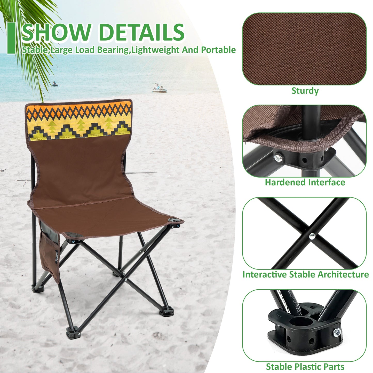 5Pc Foldable Camping Table & Chair Set