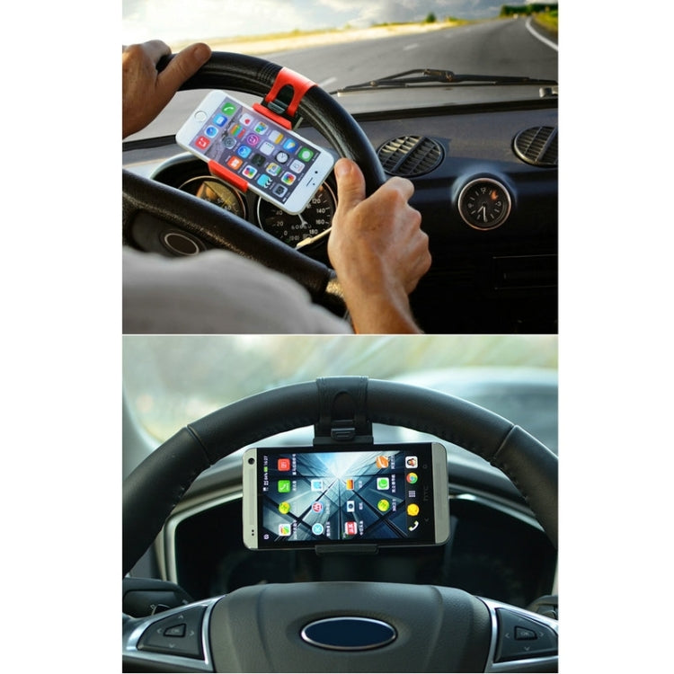 HAWEEL Universal Car Steering Wheel Phone Mount Holder, HK Stock Black