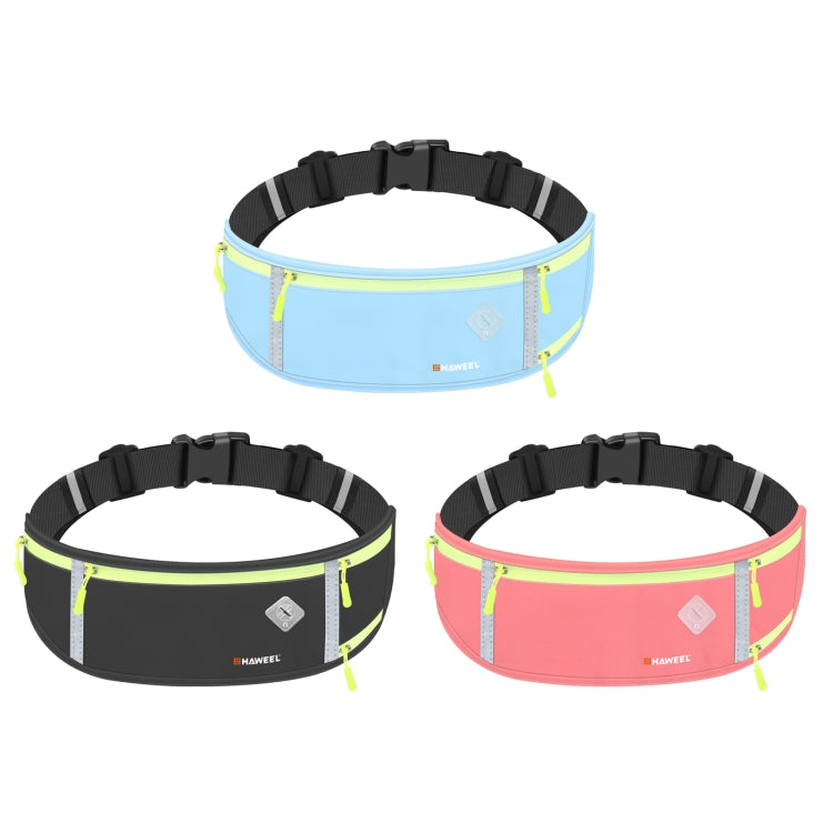 HAWEEL Running Belt Waist Fanny Pack Bag Sports Waterproof Waist Phone Pocket(Blue)