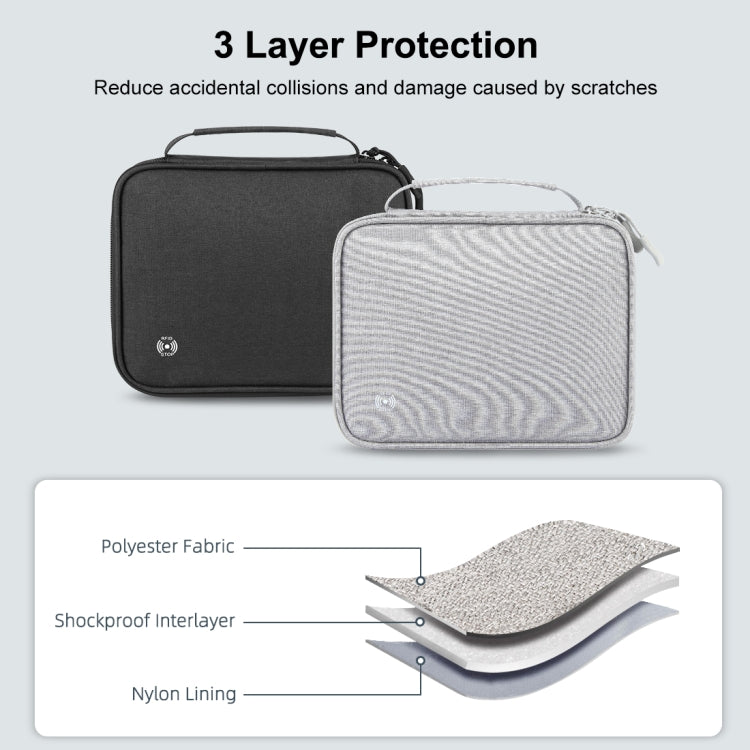 HAWEEL Passport Wallet Document Organizer Credit Cards Case Bag with Handle (Grey)