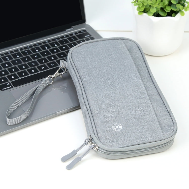 HAWEEL Clutch Bag Passport Wallet Document Organizer Credit Cards Case Bag (Grey)
