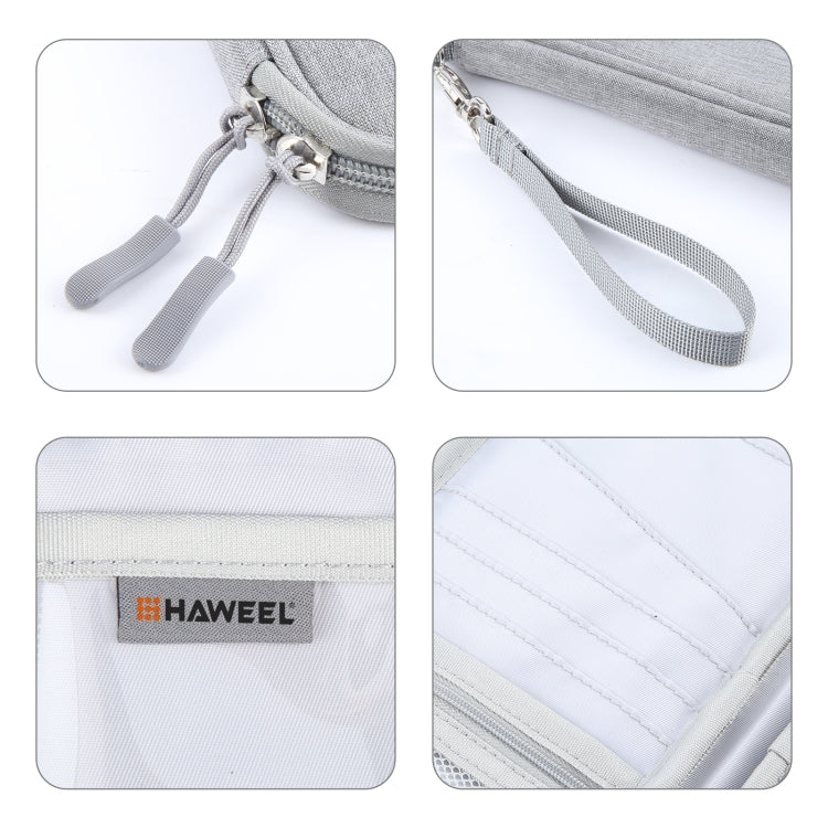 HAWEEL Clutch Bag Passport Wallet Document Organizer Credit Cards Case Bag (Grey)