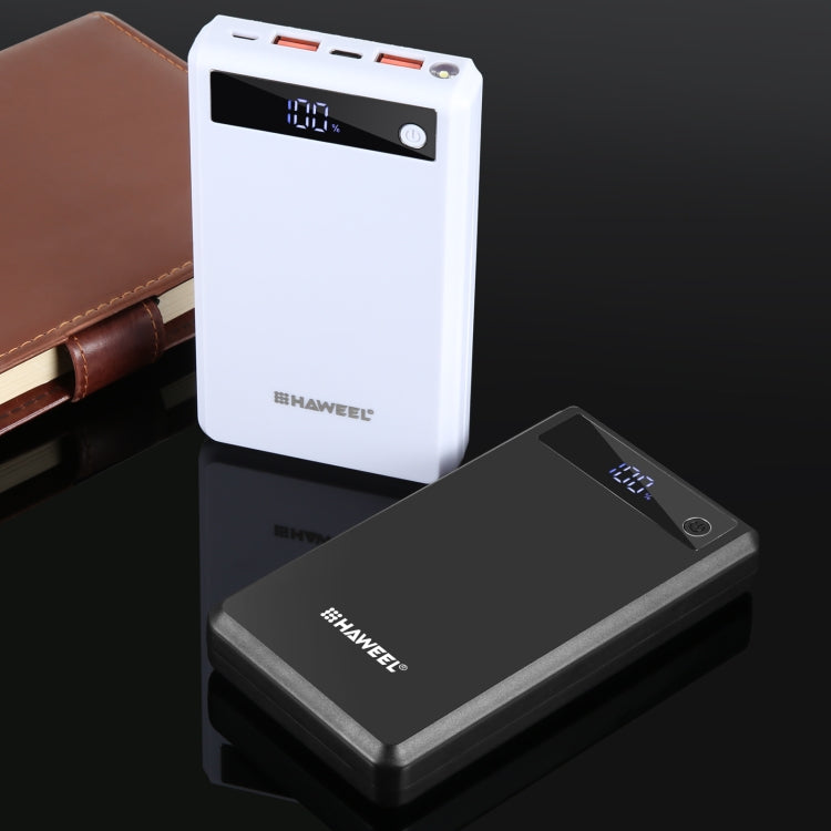 HAWEEL DIY 6 x 18650 Battery 24W Fast Charge Power Bank Box Case with Display, Not Include Battery (Black)