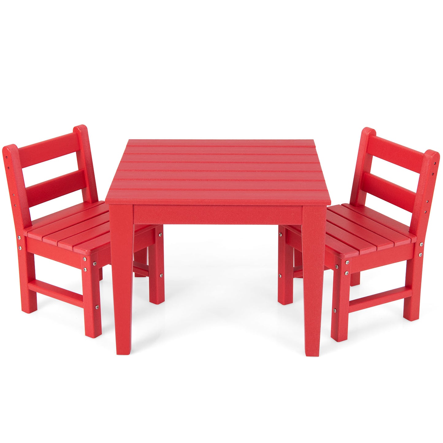 3-Piece Kids Table and Chair Set for Painting and Dining-Blue