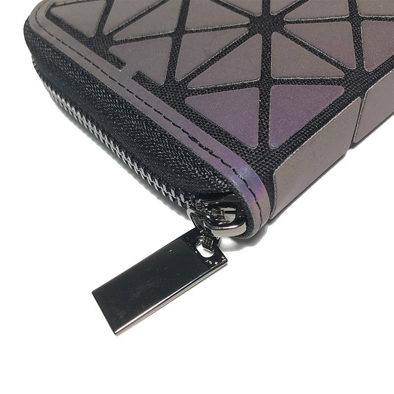 Luminous wallet Fashion women-bag Geometric wallet Laser small Handbag Purse