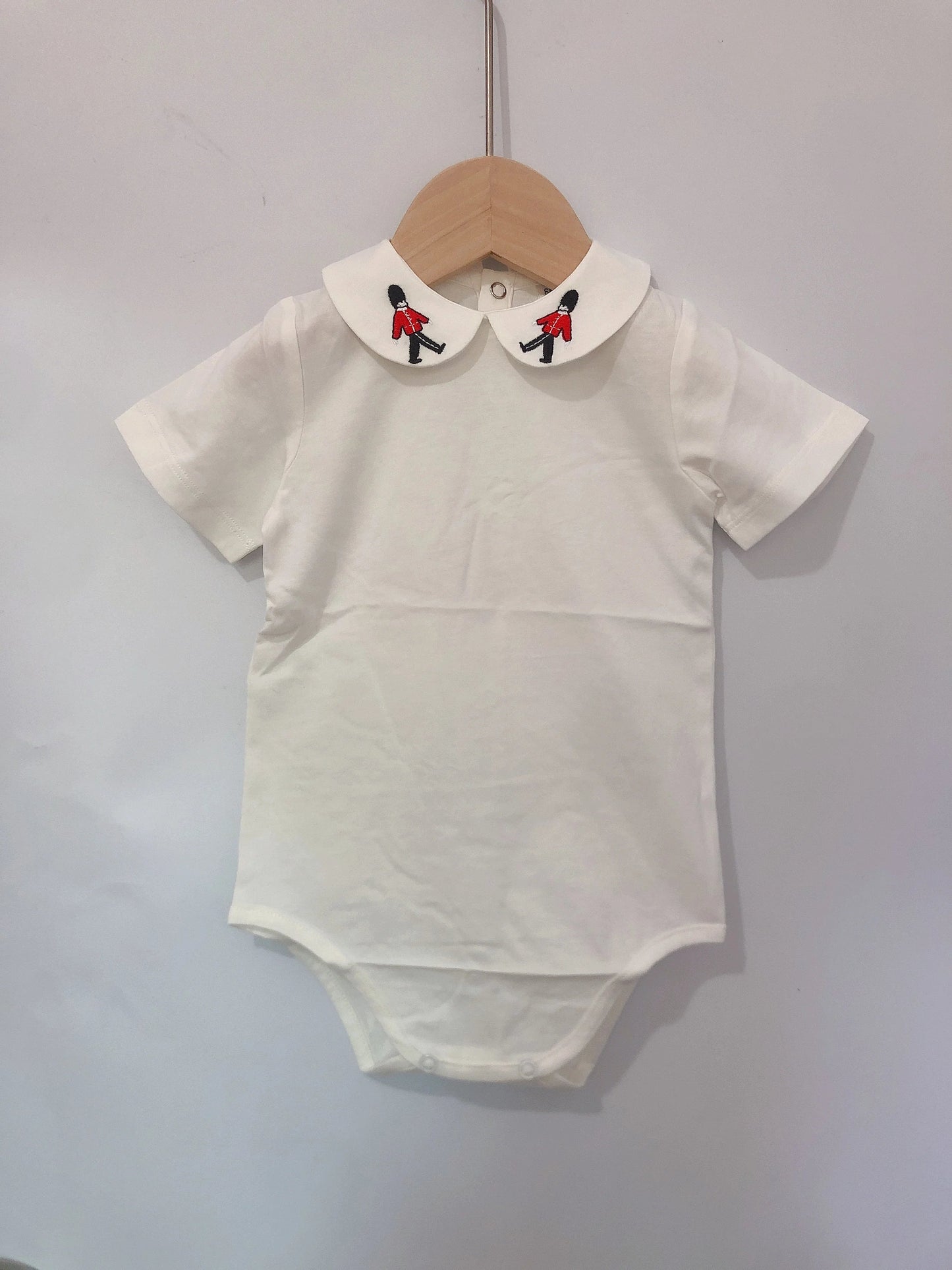 Children Boutique Clothing Set Baby Boy Clothes Soldier Embroidered Cotton Shirt British plaid Romper For 3seasons 0-5years