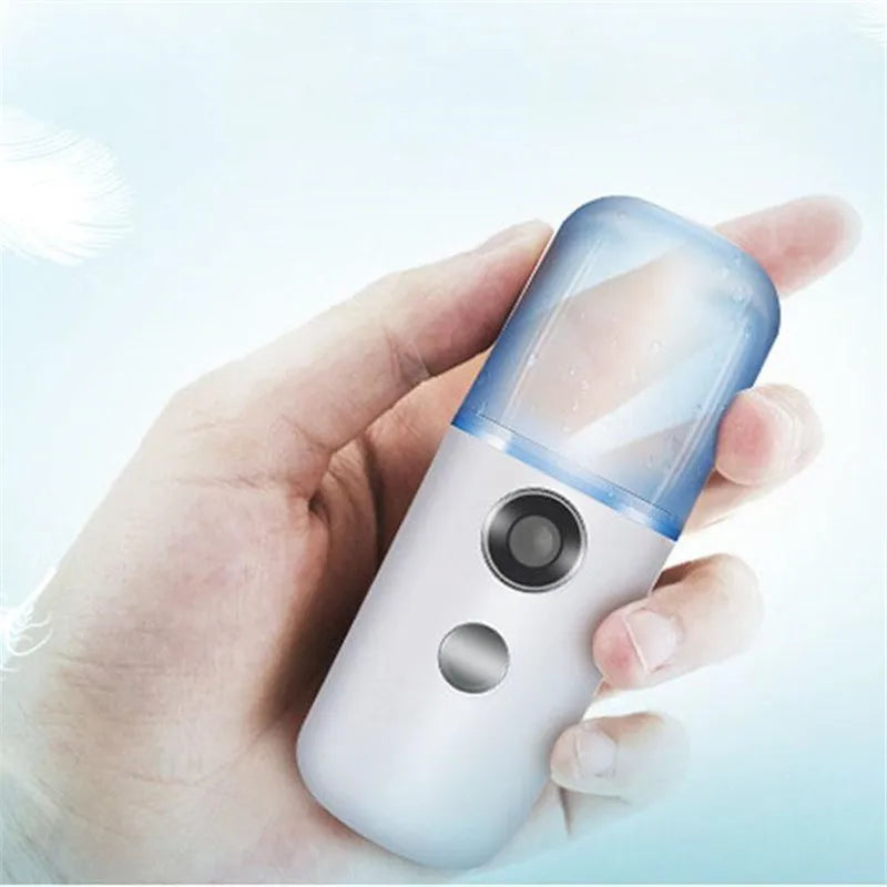 Mini 30mL Face Steamer USB Rechargeable Nano Facial Mister Beauty Portable Humidifier Diffuser Moisturizing Skin Care Tools
