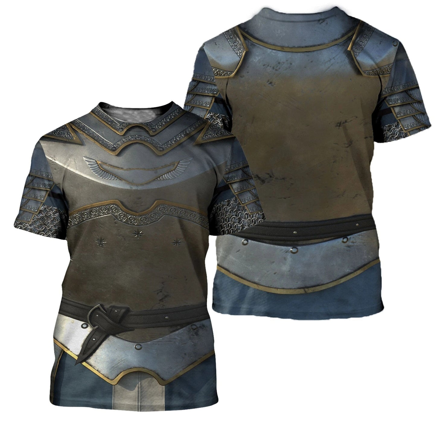 3D Printed Chainmail Knight Armor Men t shirt Knights Templar Fashion Short sleeve shirt summer hip hop Unisex tshirt