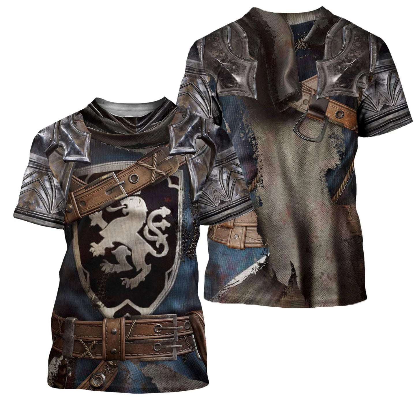 3D Printed Chainmail Knight Armor Men t shirt Knights Templar Fashion Short sleeve shirt summer hip hop Unisex tshirt