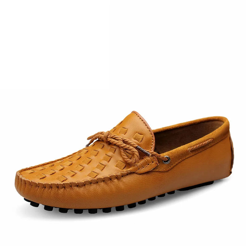 Accept OEM in Ready Stock Handmade Pure Real Genuine Leather Breathable 4 Season Men Dress Business Loafers