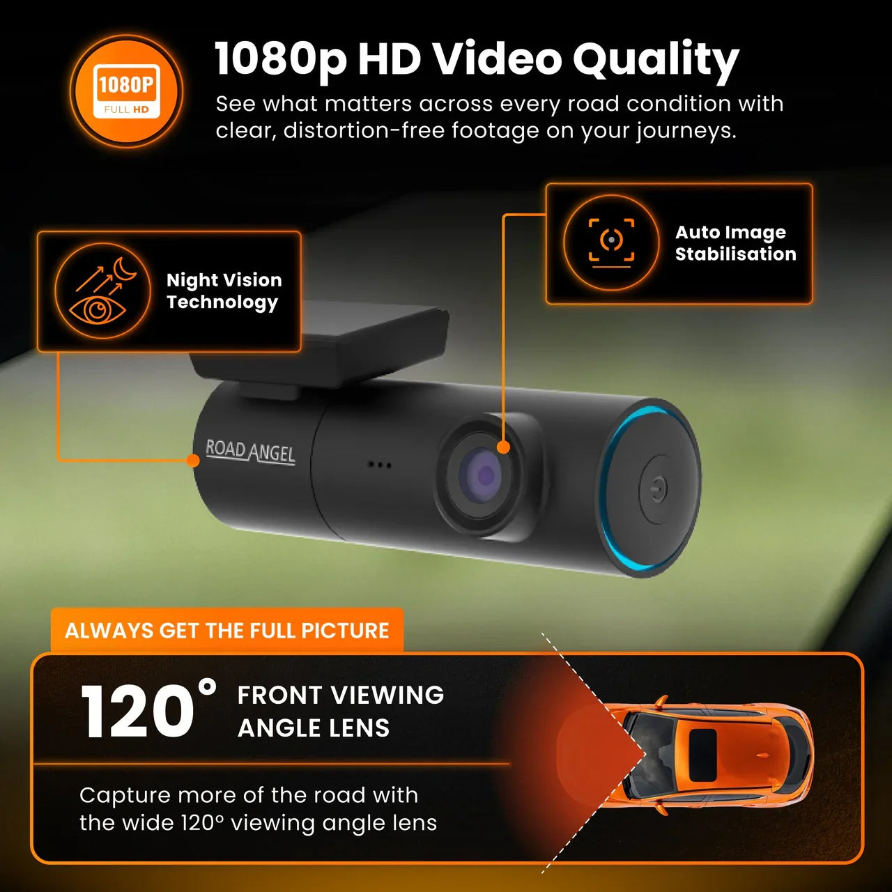 Road Angel Halo Spark 1080p Dash Cam