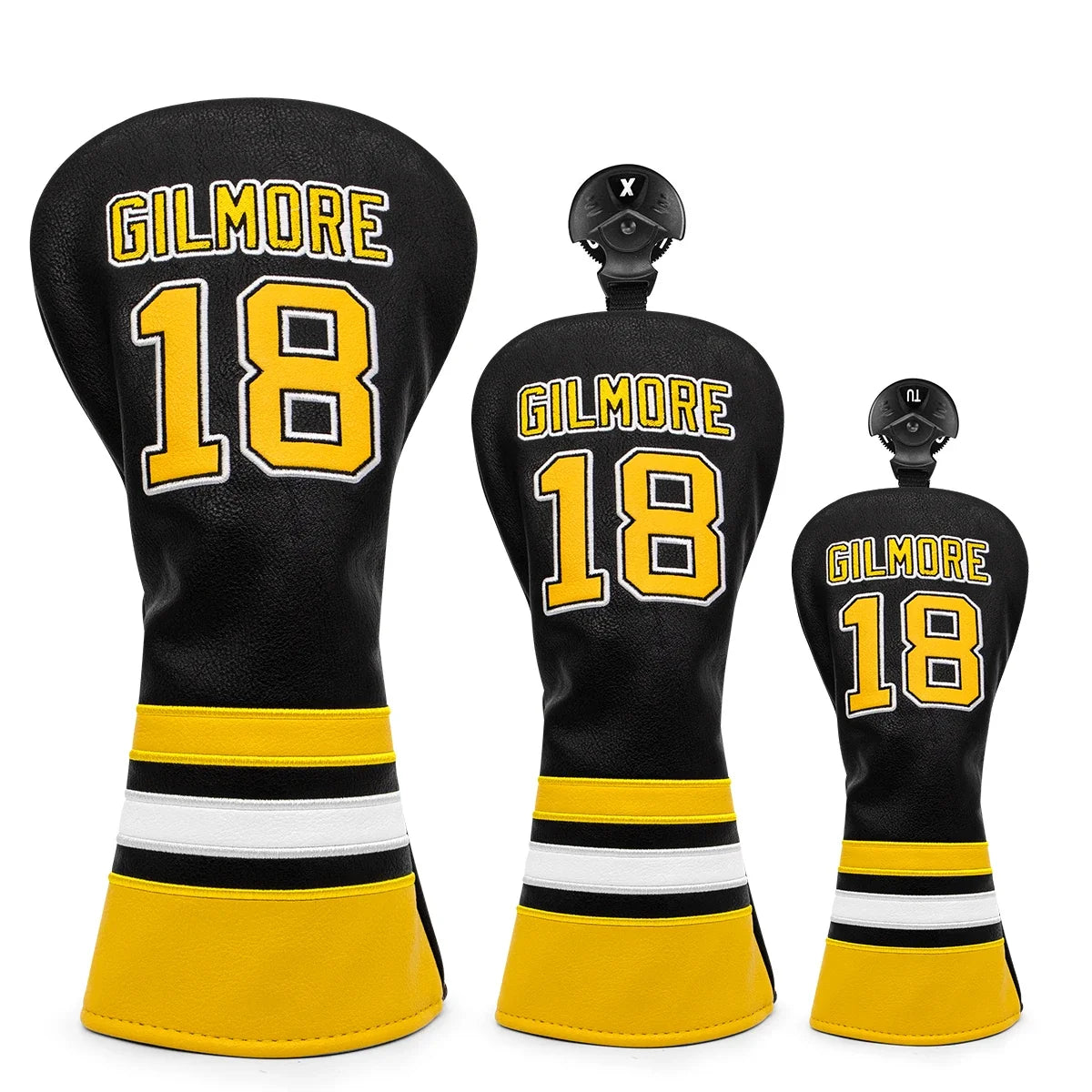 Happy Gilmore 18 Golf Headcovers Premium Leather Driver Fairway Hybrid Putter