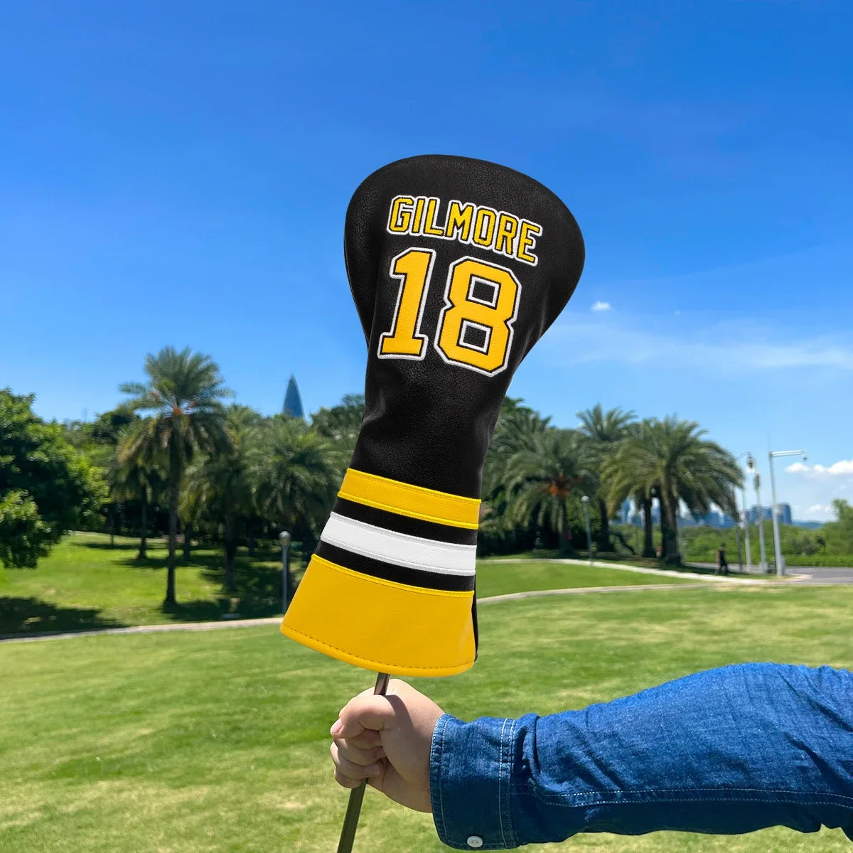 Happy Gilmore 18 Golf Headcovers Premium Leather Driver Fairway Hybrid Putter