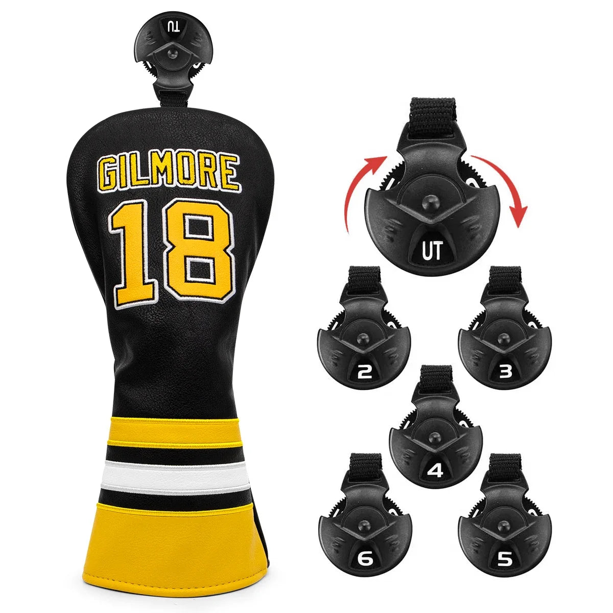 Happy Gilmore 18 Golf Headcovers Premium Leather Driver Fairway Hybrid Putter