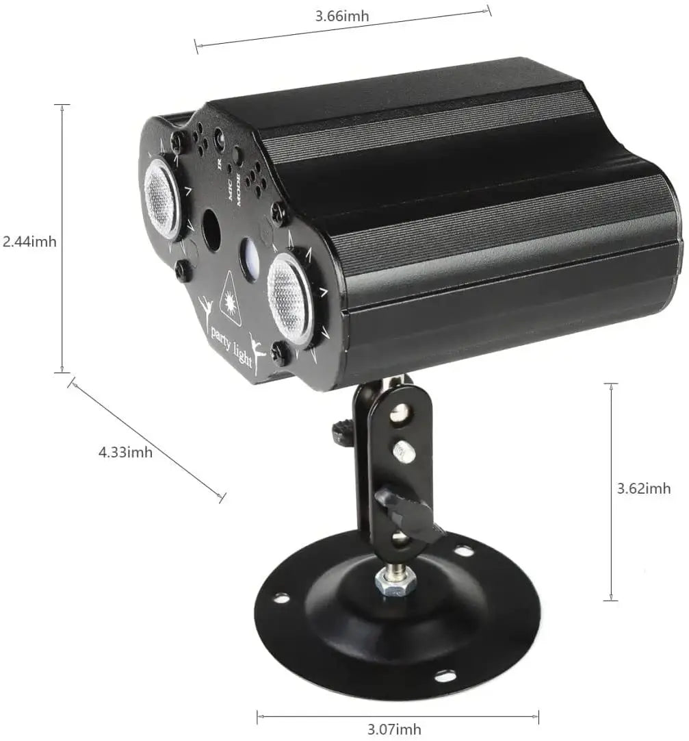Stage DJ Party Laser Projector Disco Voice Controlled Strobe Lights