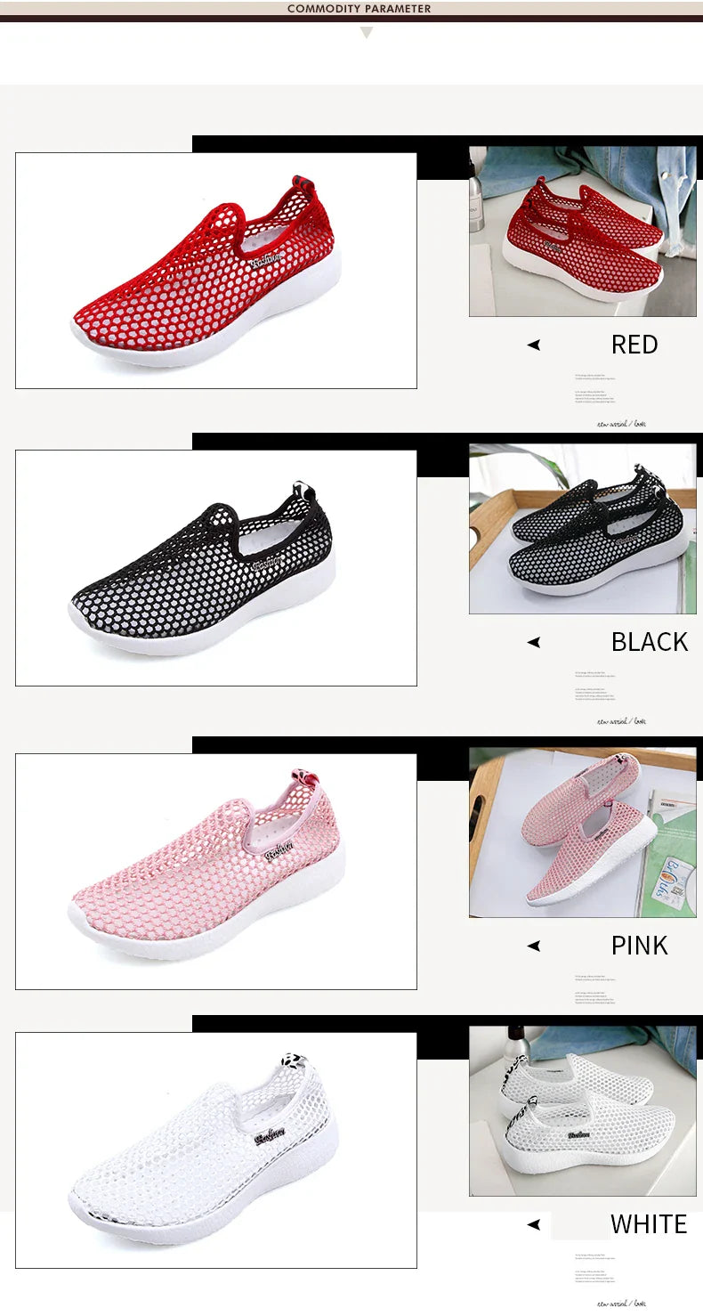 Hot Season Female Sandals 2022 Mesh Breathable Women Shoes Fashion Sports Shoes Soft Comfortable Women Shoes Zapatos De Mujer