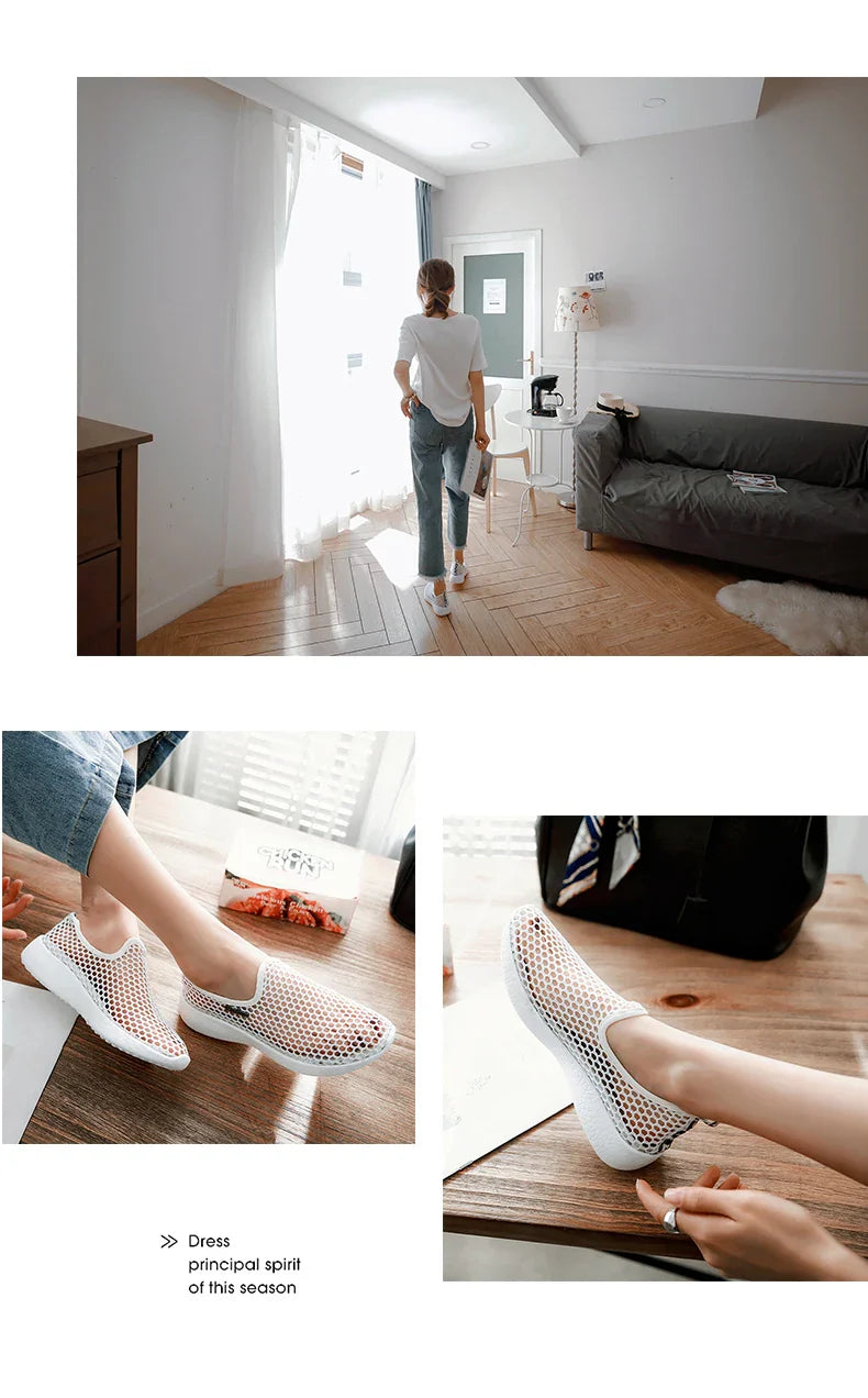 Hot Season Female Sandals 2022 Mesh Breathable Women Shoes Fashion Sports Shoes Soft Comfortable Women Shoes Zapatos De Mujer