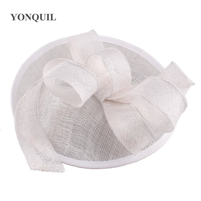Formal Women Wedding Chuch Hat Bride Mariage Chapeau Ladies Party Occasion Derby Fascinator Sinamay Hat With Headband Accessory