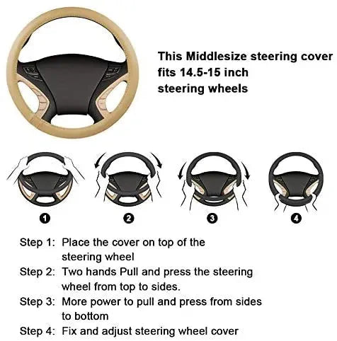 Crystal Car Steering Wheel Cover  PU Leather Auto Accessories Case Car Stylin