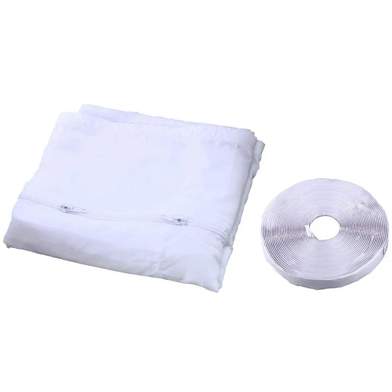 Promotion! AirLock Window Seal for Portable Air Conditioner,400 Cm Flexible Cloth Sealing Plate Window Seal with With Zip and Ad