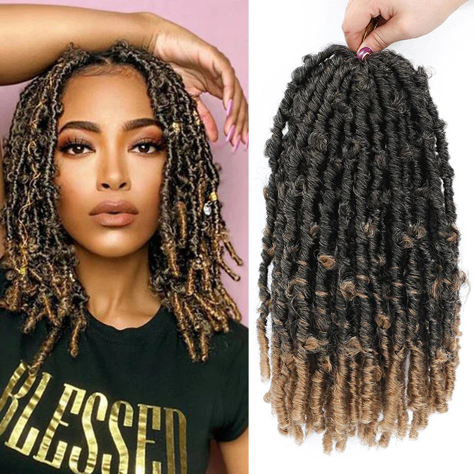 Butterfly Locks Hair Grey Butterfly Locs Pre looped Butterfly Locs Crochet Hair 14 Inch Crochet Butterfly Twist 20 Strands/Pack