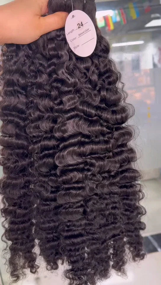 Kinky Curly Burmese Raw Hair Bundles Human Hair