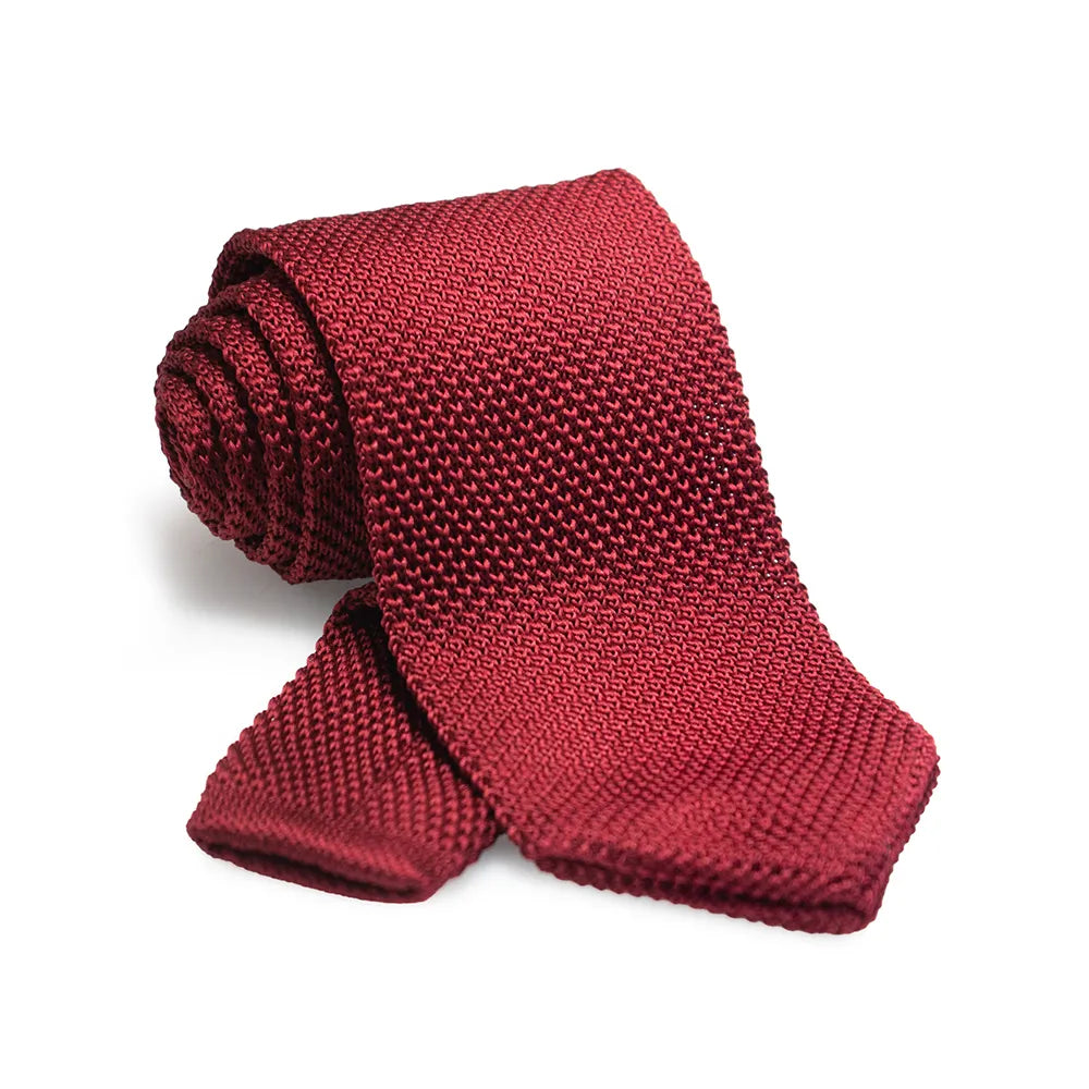 Solid Color Tie 8cm Knitted Ties Cotton Neck Ties