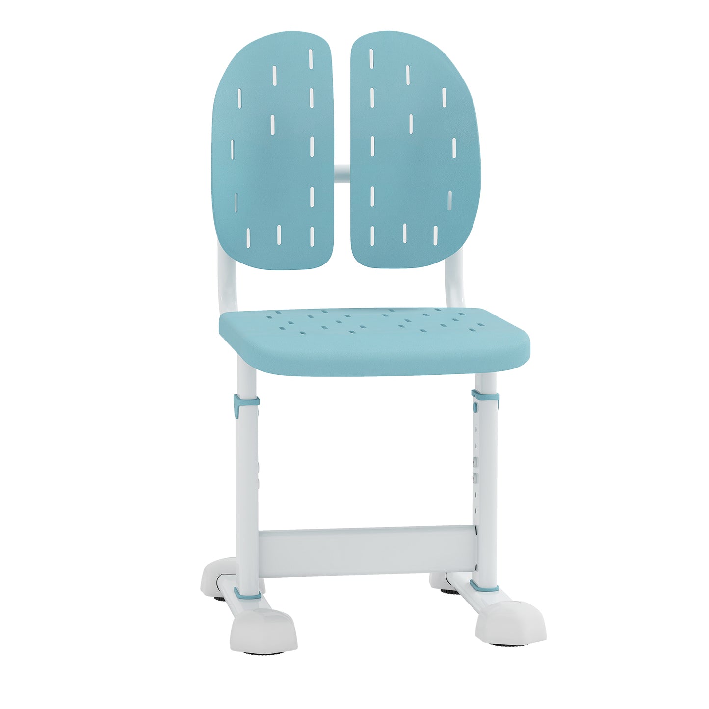 Height-adjustable Kid’s Desk Chair with Double Back Support and Breathable Seat-Blue
