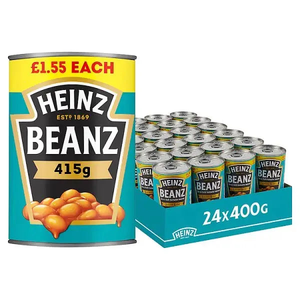 Heinz Baked Beans in a Rich Tomato Sauce PMP 415g (Case of 24)