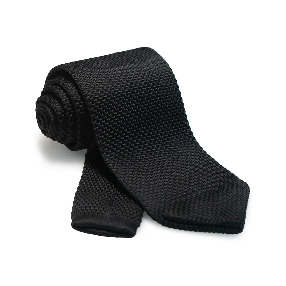 Solid Color Tie 8cm Knitted Ties Cotton Neck Ties
