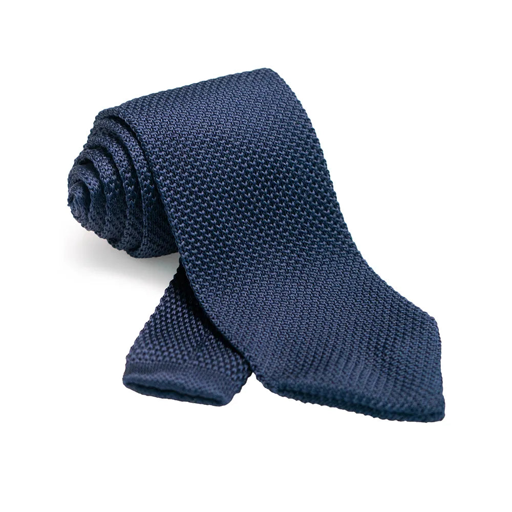 Solid Color Tie 8cm Knitted Ties Cotton Neck Ties