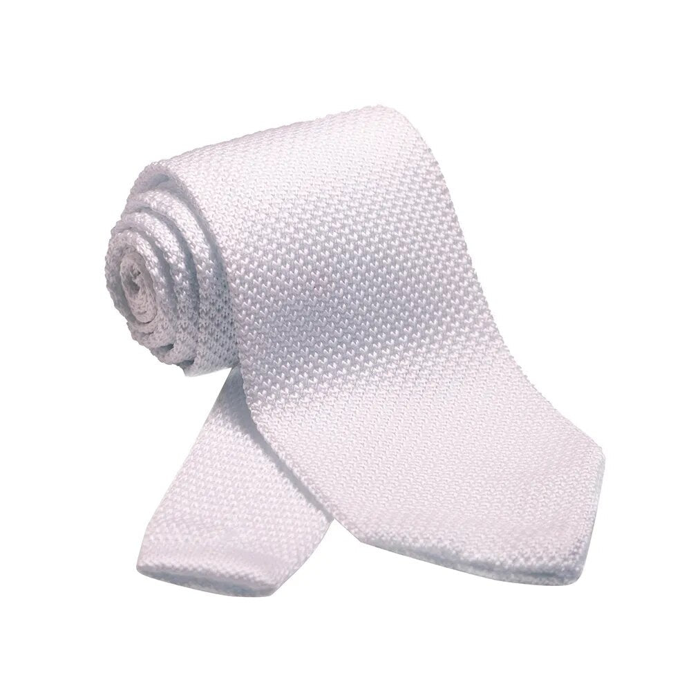 Solid Color Tie 8cm Knitted Ties Cotton Neck Ties