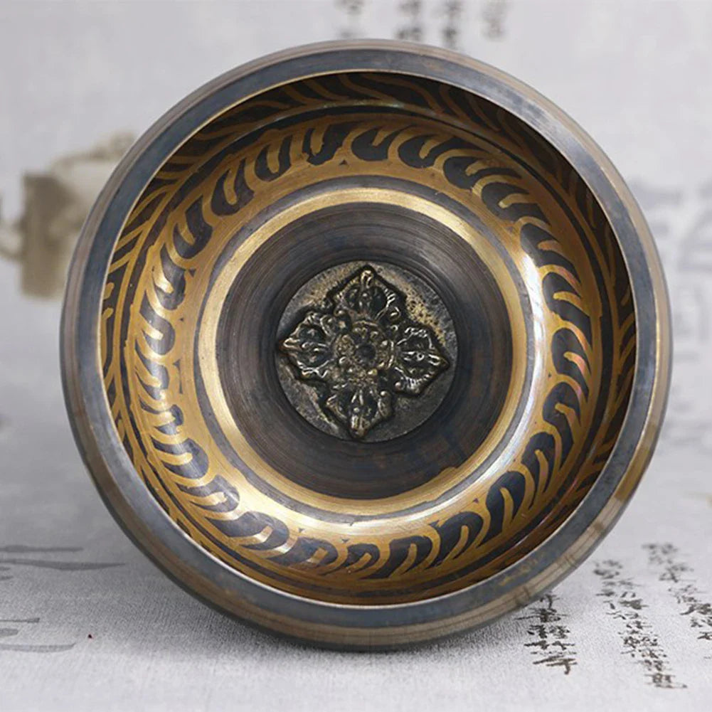 Tibetan Chime Singing Bowl Nepal Tibetan Sing Bowl Handmade Buddha Buddhist Sound Yoga Meditation Healing Copper Singing Bowl