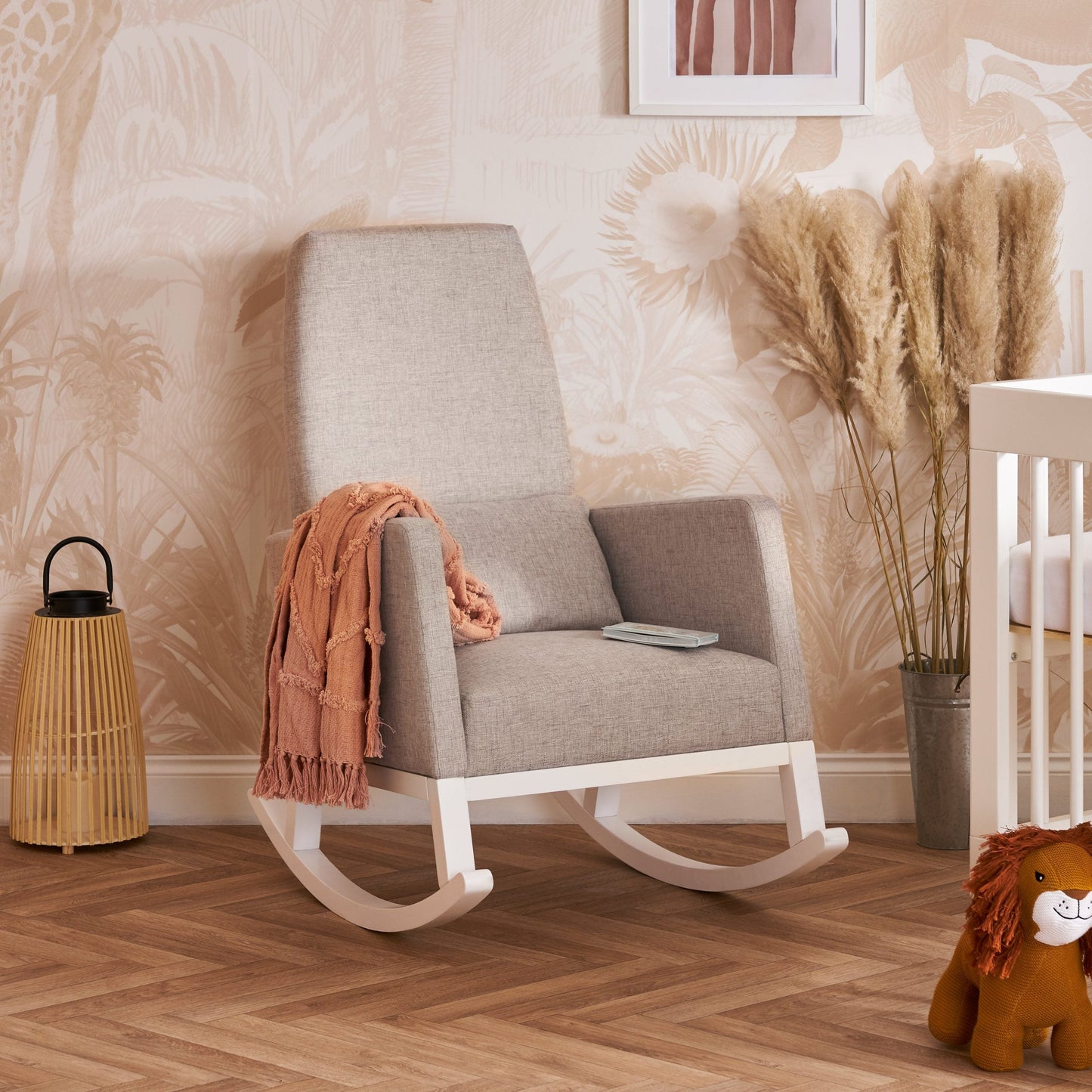 High Back Rocking Chair - Stone