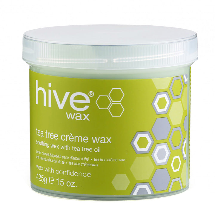 Hive Tea Tree Creme Wax: Soothing & Antiseptic Hair Removal for Sensitive Skin 15 oz