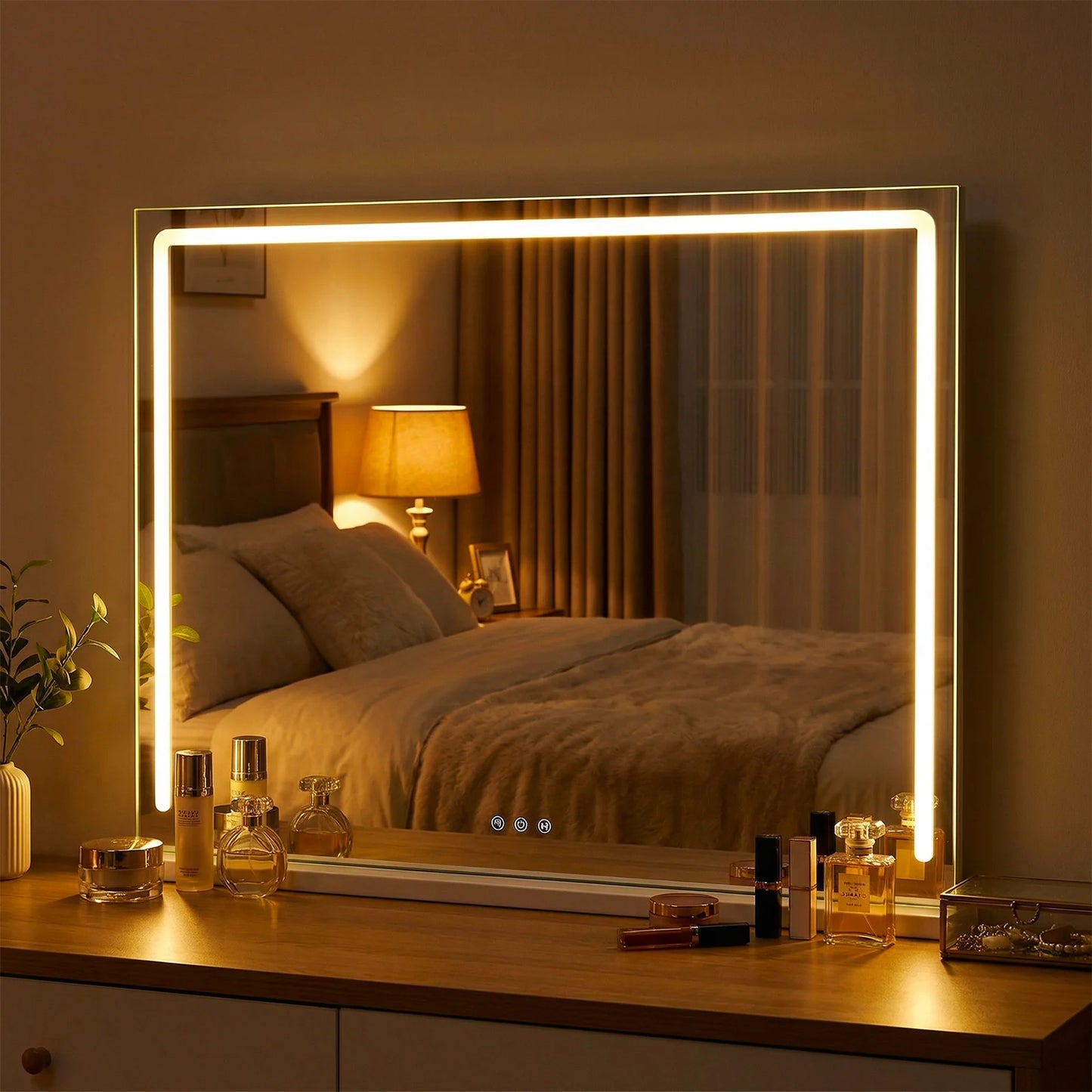 Hollywood Vanity Mirror with Lights and Adjustable Brightness-White