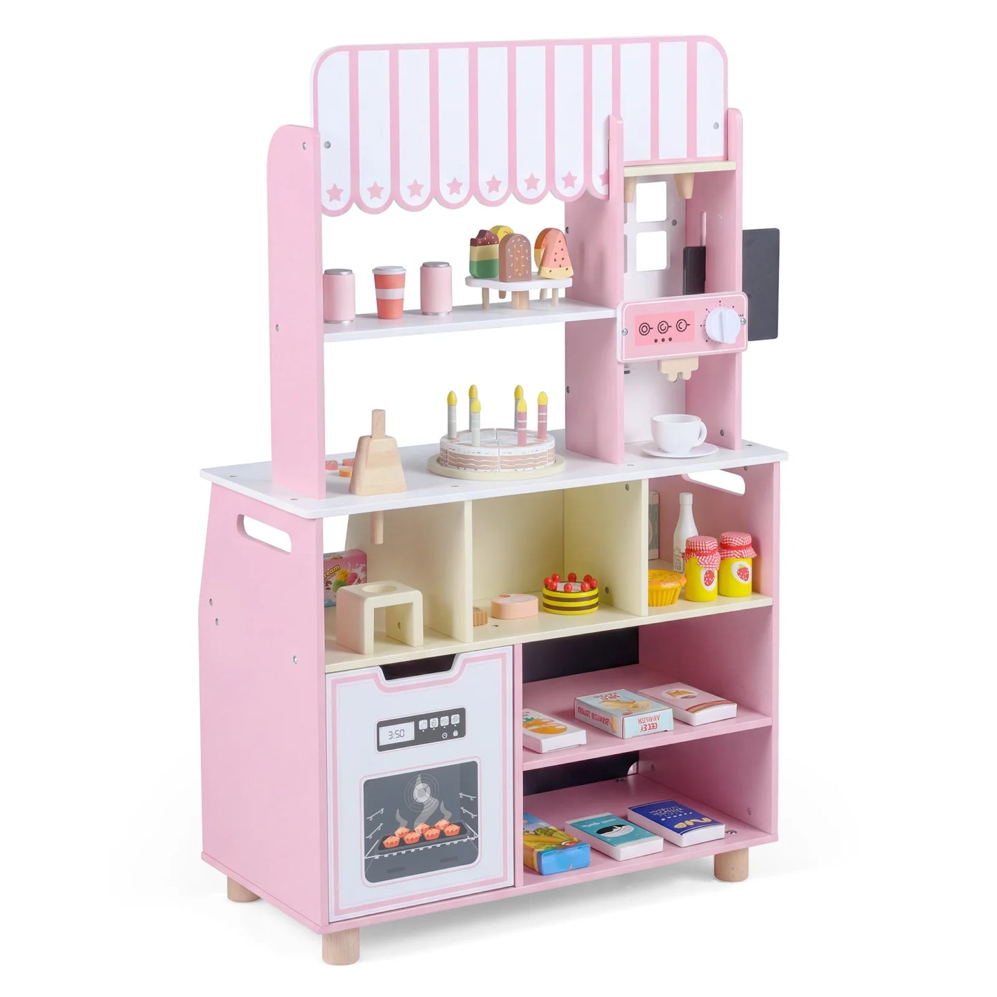 Honey Joy Kids Ice Cream Shop with 27 Accessories for Aged 3+-Blue